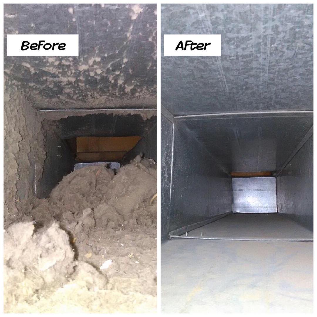 Professional residential air duct cleaning process